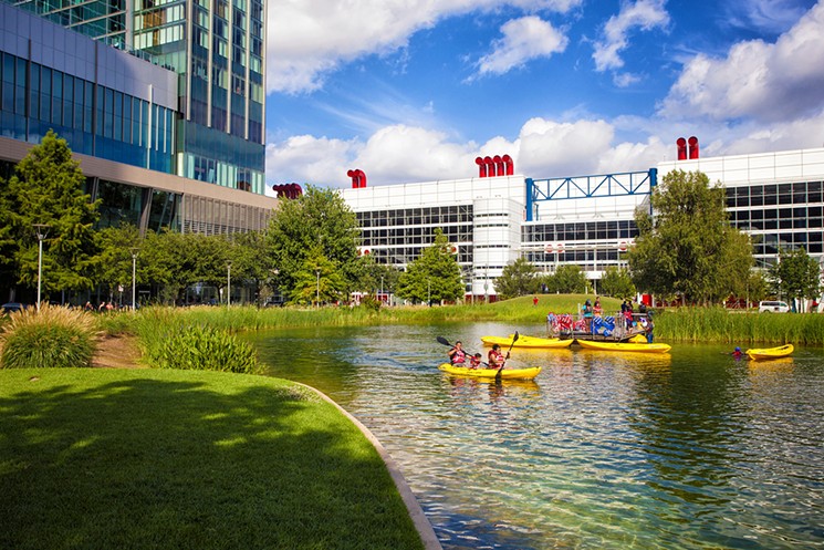 Don't miss the kayak demos at Kinder Lake when Discovery Green celebrates its tenth birthday on April 15. - PHOTO BY KATYA HORNER