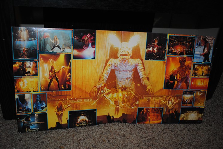 Photos in the interior gatefold of the vinyl version of Iron Maiden's Live After Death album are a big plus. - PHOTO BY DAVID ROZYCKI