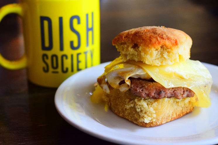 Dish Society is dishing out free breakfast this week, offering specials from sausage, egg and cheese biscuits to house tacos. - PHOTO BY LAINEY LATIOLAIS