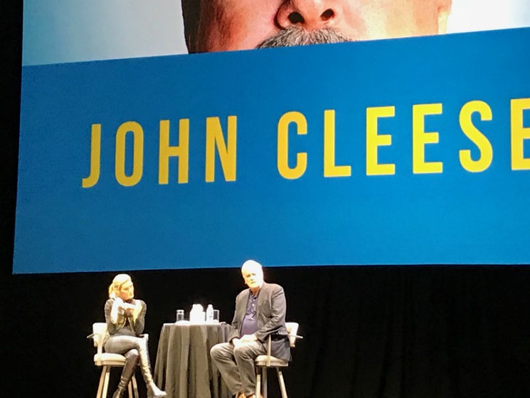Camilla and John Cleese engaged in fun banter with the Sugar Landers last night - PHOTO BY JESSE SENDEJAS JR.