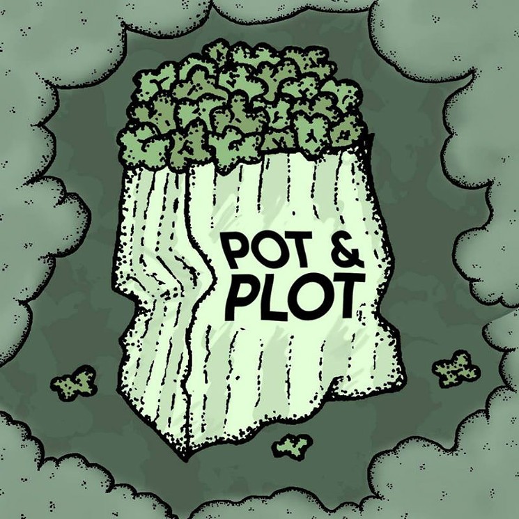"It’s just basically me and my boyfriend, we watch a movie and then we get high and talk about it," says Fisher. - ARTWORK BY NED GAYLE, COURTESY OF POT & PLOT