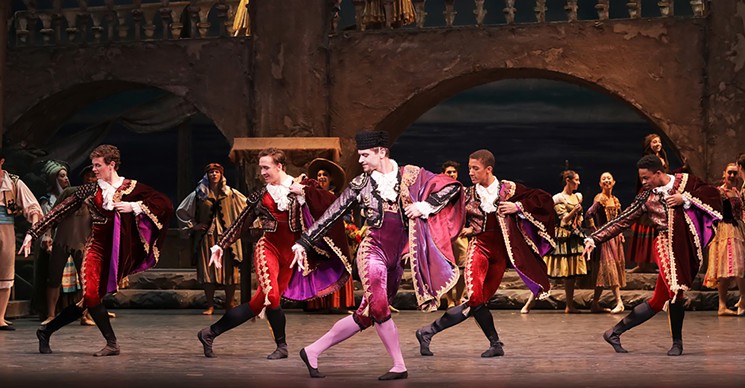Don't miss this visually stunning ballet with costume design by Judanna Lynn, scenic design by Thomas Boyd and lighting design by Christina R. Giannelli. Shown: artists of Houston Ballet in Don Quixote. - PHOTO BY AMITAVA SARKAR