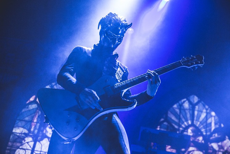 A nameless ghoul plays guitar. - PHOTO BY DEREK RATHBUN