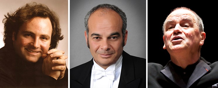 (L) Timothy Hester is piano soloist on June 16, (center) Carlos Spierer is guest conductor on June 22 and 23 and (R) Maestro Hans Graf conducts on June 30. - (L) PHOTO COURTESY OF TEXAS MUSIC FESTIVAL, (CENTER) PHOTO BY DAVID ROSS, COURTESY OF TMF AND (R) PHOTO COURTESY OF HOUSTON SYMPHONY AND TEXAS MUSIC FESTIVAL