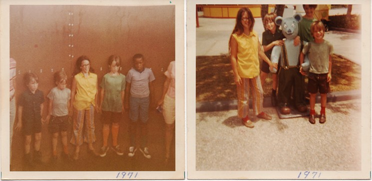 (L) Barrel of Fun in the Mod Ville region of AstroWorld and, (R) what is it with those red socks? - PHOTOS COURTESY OF THE TOMMANEY FAMILY