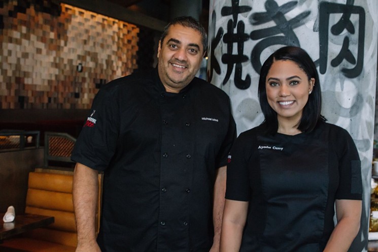 Chef Michael Mina and Food Network star Ayesha Curry. - PHOTO COURTESY OF INTERNATIONAL SMOKE