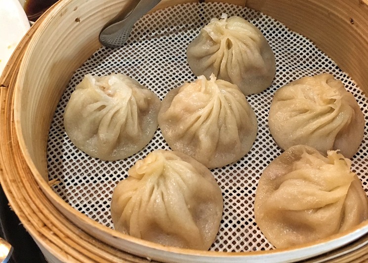 Pork and shrimp soup dumplings come six to an order. - PHOTO BY ERIKA KWEE