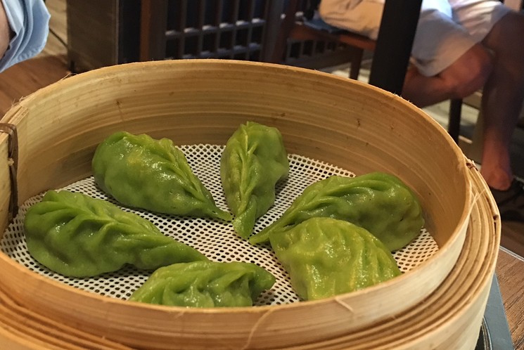Vegetable dumplings are filled with mushroom, tofu, carrot and spinach. - PHOTO BY ERIKA KWEE