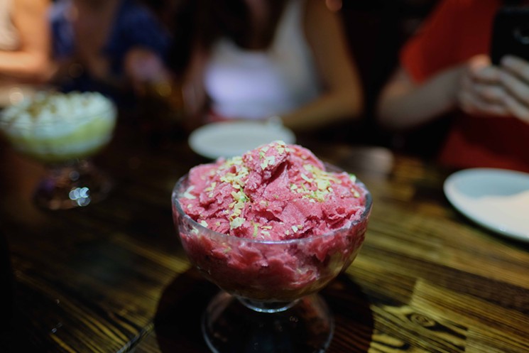 The hand-shaved ice dessert is fab! - PHOTO BY MAI PHAM