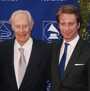 Sir George Martin and son Giles won two awards at the 2008 Grammys for the soundtrack to the Cirque de Soleil show "Love." Giles has become the custodian of the Beatles' musical legacy. - PHOTO BY ALAMY, INC./COURTESY OF CHICAGO REVIEW PRESS