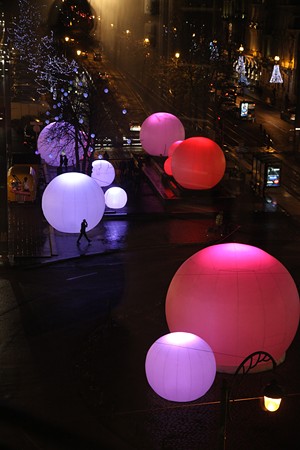 The "moonGARDEN" spheres range in size from six to 30 feet in diameter. - PHOTO COURTESY OF LUCION