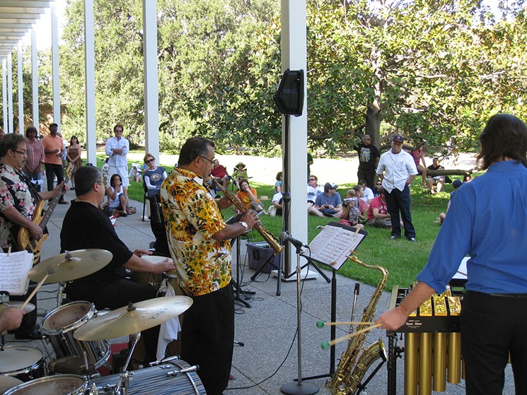 Saturday afternoon just got better with a free performance by Latin jazz pianist José-Miguel Yamal and his quartet on the East Lawn of The Menil Collection. - PHOTO BY WILL CRUZ
