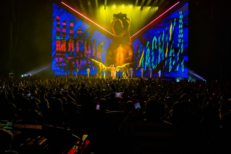The large projections were just part of the effort that J Balvin put into this tour. - PHOTO BY MARCO TORRES