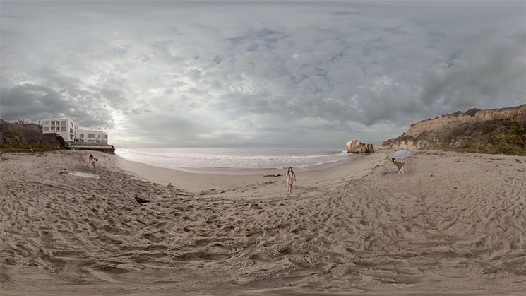 Ashes, by director and 360 dance pioneer Jessica Kantor, is a five minute 360 story told through movement about a tragic day at the beach. It screens at Silver Street Studios on November 10. - FILM STILL COURTESY OF HOUSTON CINEMA ARTS FESTIVAL