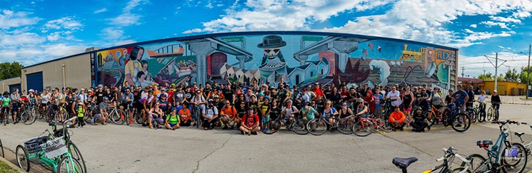 EastEndBikeRide has organized a rolling tour of our favorite murals and graffiti. - PHOTO BY DAVID SANCHEZ PHOTOGRAPHY