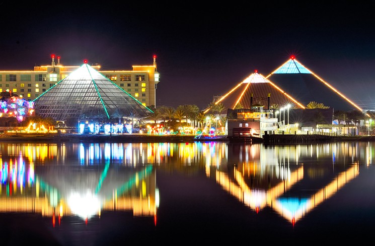 Festival of Lights is a mile long trail filled with sound-enhanced lighting and animated displays themed to holiday music. Bring a non-perishable food item on Thursdays for special discounts. - PHOTO COURTESY OF MOODY GARDENS