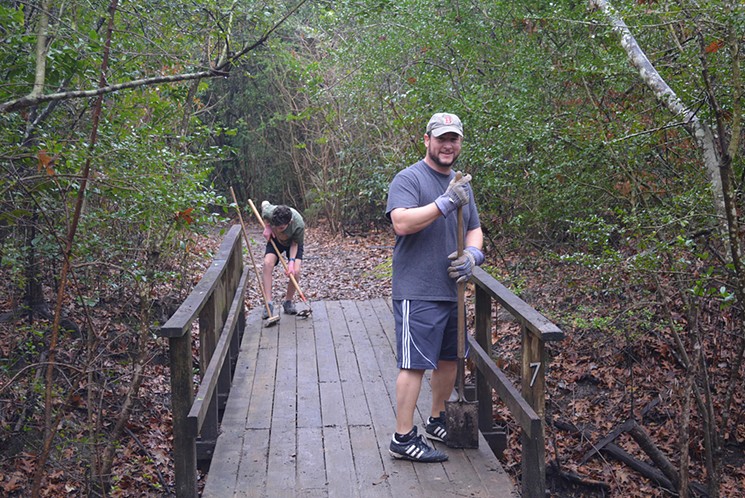 Come out once a month to help maintain the Edith L. Moore Nature Sanctuary. Volunteers meet the fourth Saturday of each month (third Saturday in November and December); volunteers should pre-register by Wednesday. - PHOTO BY BRAD BILLETDEAUX
