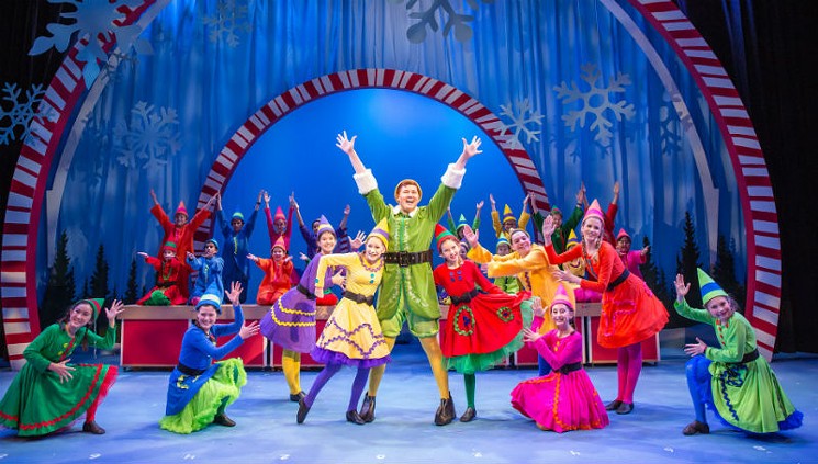 Marco Camacho delivers a star turn as Buddy in Elf, the Musical. - PHOTO BY CHRISTIAN BROWN