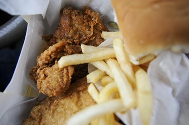 Frenchy's chicken makes Houstonians nostalgic. - PHOTO BY JEFF BALKE.