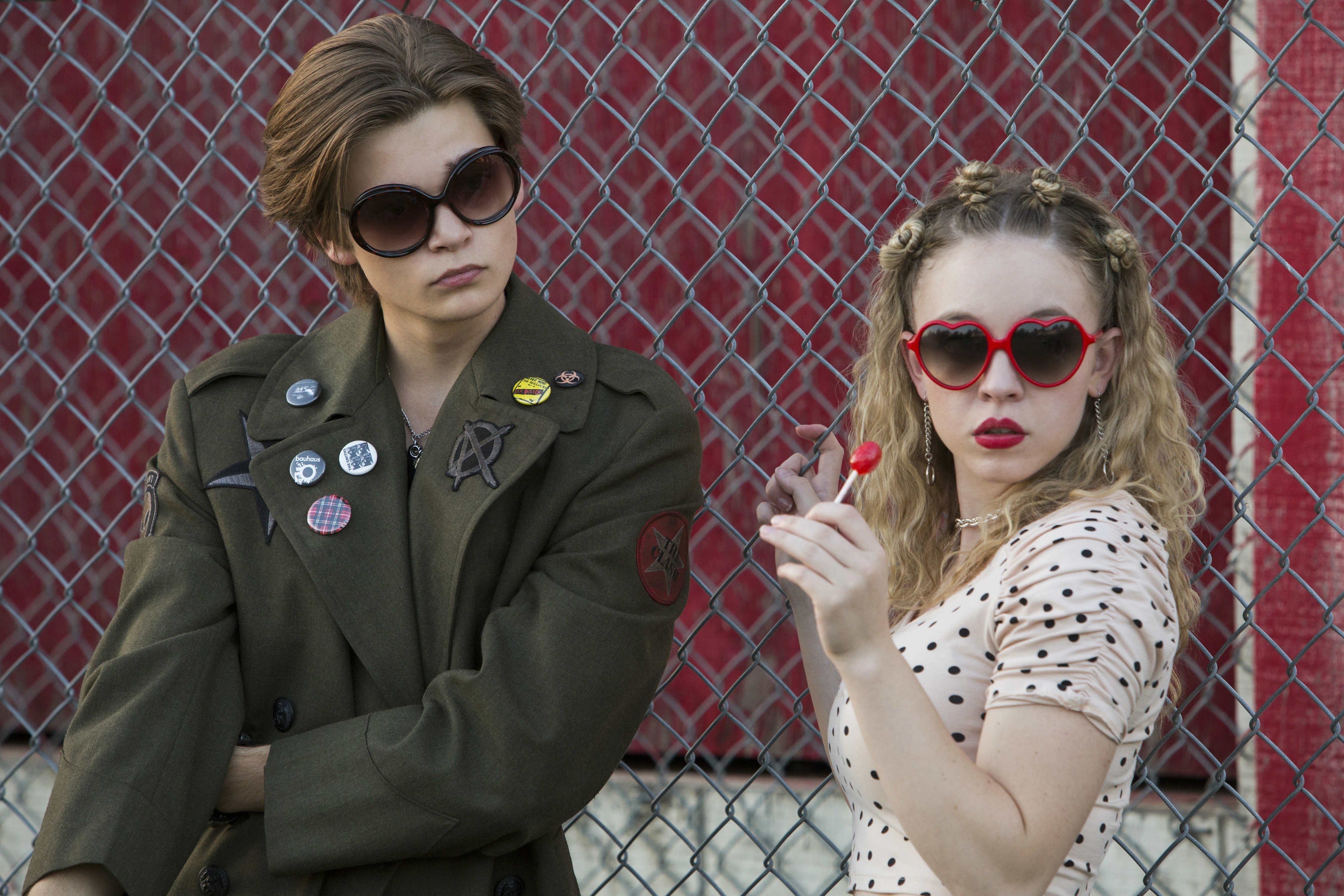 Elijah Stevenson (left) and Sydney Sweeney are two of the cast members in Everything Sucks!, a  high school dramatic comedy series on Netflix that shows how teenagers survive boring Oregon in the boring '90s. - SCOTT PATRICK GREEN/COURTESY OF NETFLIX
