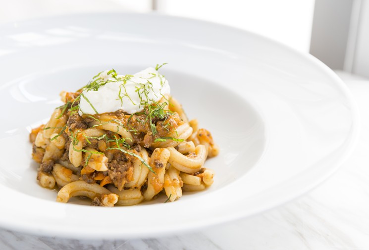 One Fifth Romance's duck heart bolognese returns for one night only. - PHOTO BY JULIE SOEFER