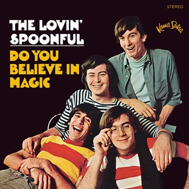 The Lovin' Spoonful's 1966 debut record; (clockwise from bottom left): Zal Yanovsky, Joe Butler, Steve Boone, and John Sebastian. - KAMA SUTRA ALBUM COVER