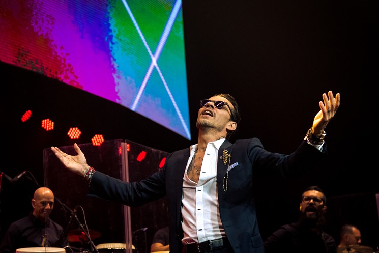 Full of love and energy, Marc Anthony entertains his fans with determination. - PHOTO BY MARCO TORRES