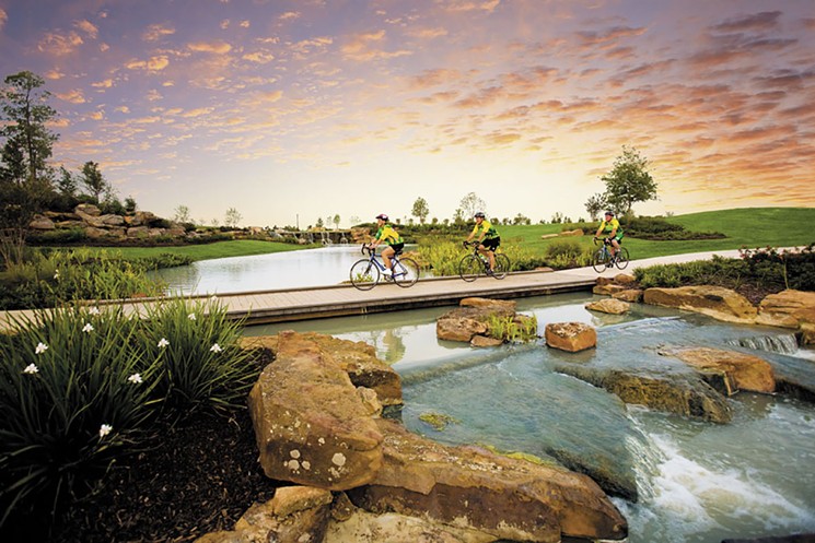 Cinco Ranch in Katy has a water park, tennis courts and a children's garden, plus a Beach Club and Golf Club. - PHOTO BY NEWLAND COMMUNITIES