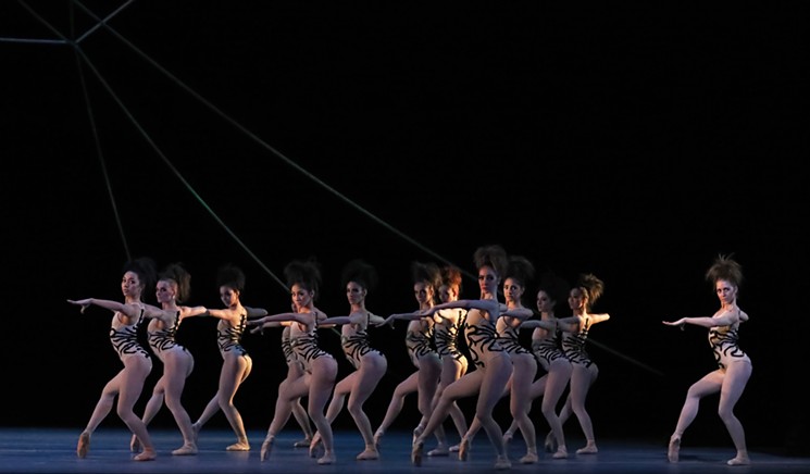 Artists of Houston Ballet in Jerome Robbins’ The Cage. - PHOTO BY AMITAVA SARKAR