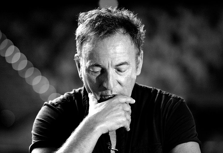 Bruce Springsteen contemplating soundcheck before the first show of the "Wrecking Ball" tour in Australia, March 14, 2013. - PHOTO BY BRADLEY KANARIS-GETTY IMAGES/COURTESY OF ABRAMS BOOKS