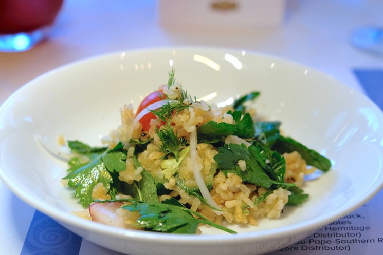 Crispy rice salad by Chris Shepherd. - PHOTO BY MAI PHAM