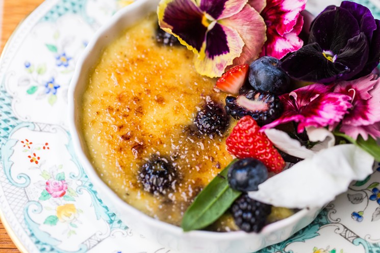 Emmaline's creme brulee is a tempting taste of spring. - PHOTO BY BECCA WRIGHT