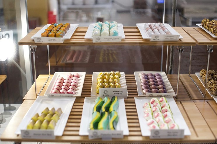 Handmade chocolates make a pretty picture at Sleek. - PHOTO BY DBS PRODUCTIONS