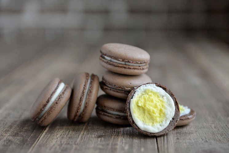 Cadbury Egg macarons might beat the real thing. - PHOTO BY DRAGANA HARRIS