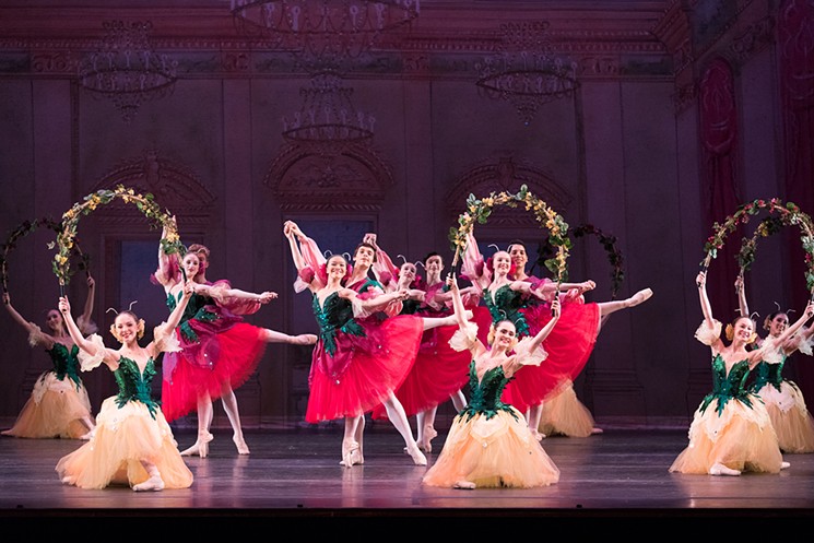 Students of Houston Ballet Academy performing Garland Waltz from Ben Stevenson’s The Sleeping Beauty.  - PHOTO BY LAWRENCE KNOX