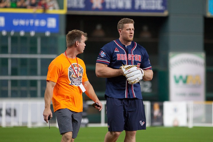 The JJ Watt Foundation Charity Classic and home-run derby helps middle schools that have insufficient or no funding for after-school athletic programs. - PHOTO BY ERIC SAUSEDA