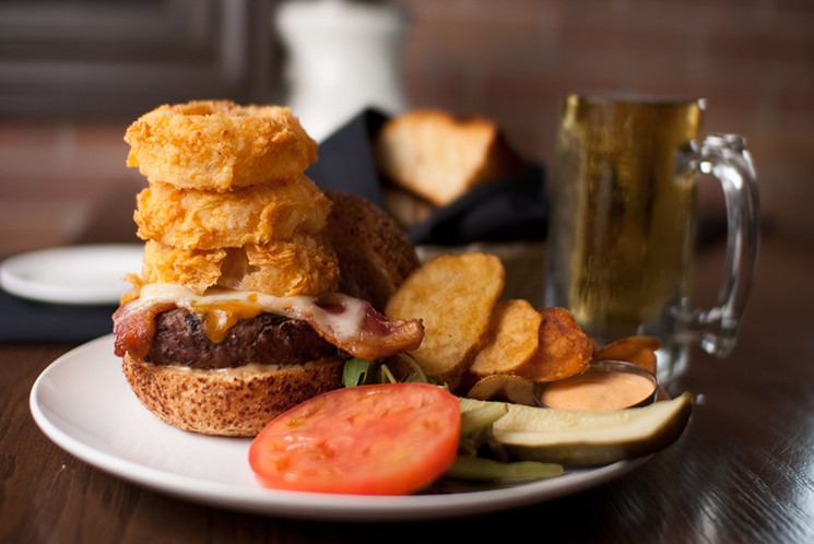 The Union Burger is topped with crispy onion rings. - PHOTO BY GARY WISE