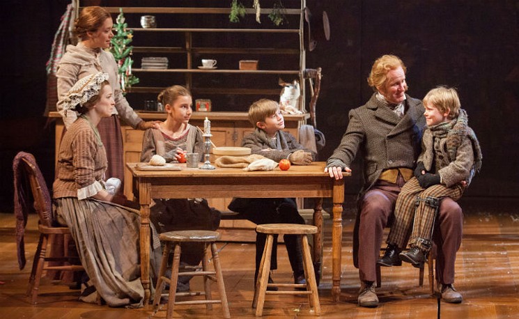 Bunch and Hutchison appeared in A Christmas Carol at the Alley in 2016 with their son as Tiny Tim. - PHOTO BY JOHN EVERETT