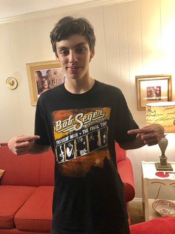 Vincent Ruggiero - aka "The Classic Rock Kid" - arrived home at 1 a.m.! He called last night's Bob Seger show "the best concert I've ever seen." - PHOTO BY BOB RUGGIERO