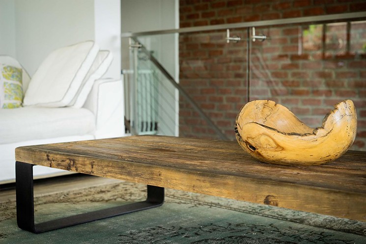 A coffee table made from Chitembe wood and railroad ties. - PHOTO BY BADO BAHAJI