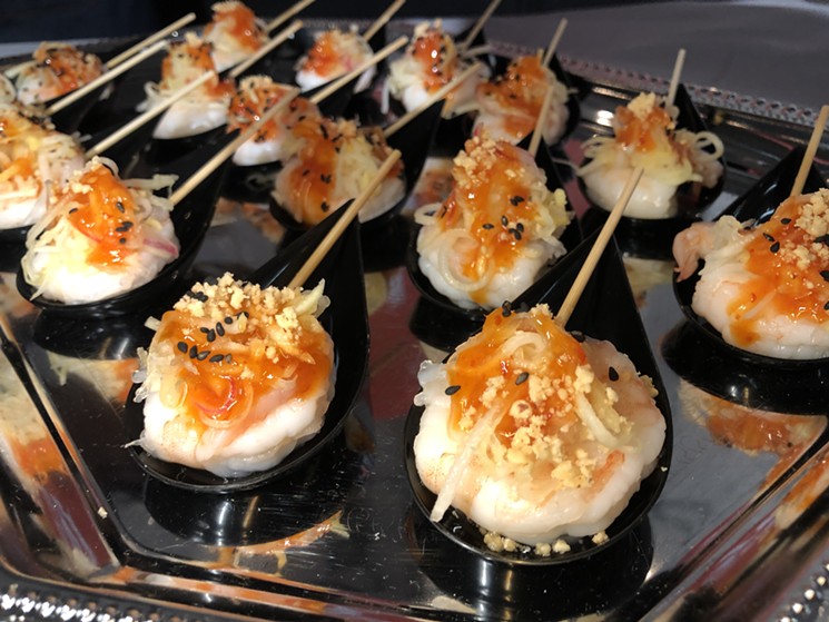 Phat Eatery's Kerabu prawns were a knockout at Taste of the Nation Houston, 2019. - PHOTO BY MAI PHAM