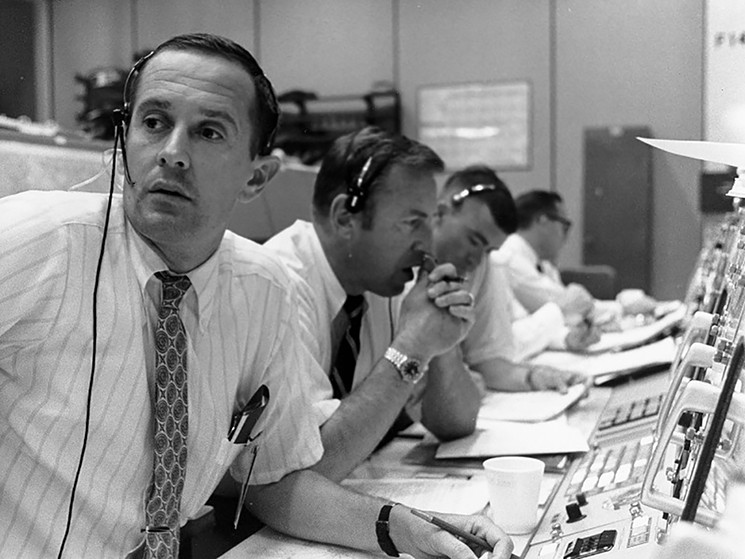 Flight controllers during lunar module descent. Not anxious at all. - PHOTO BY NASA