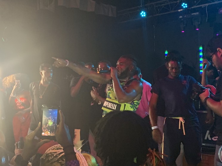 Young Deji jumps up on stage - PHOTO BY DEVAUGHN DOUGLAS