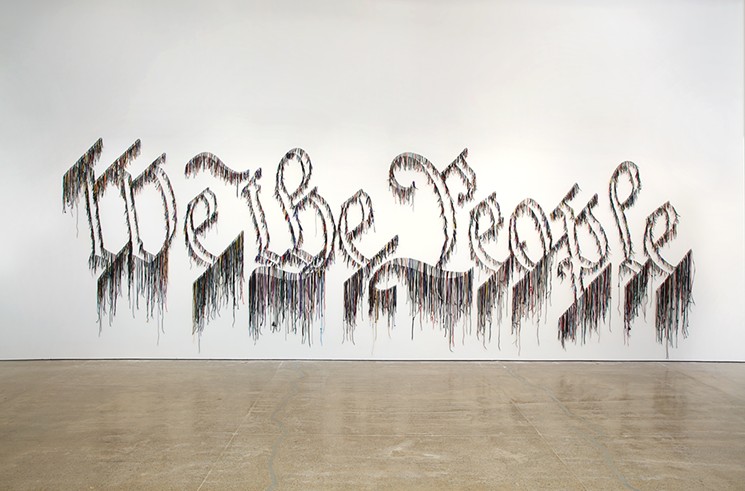 We the People by Nari Ward comes to the Contemporary Arts Museum Houston. - PHOTO BY NEW MUSEUM IN NEW YORK, COURTESY OF CAMH