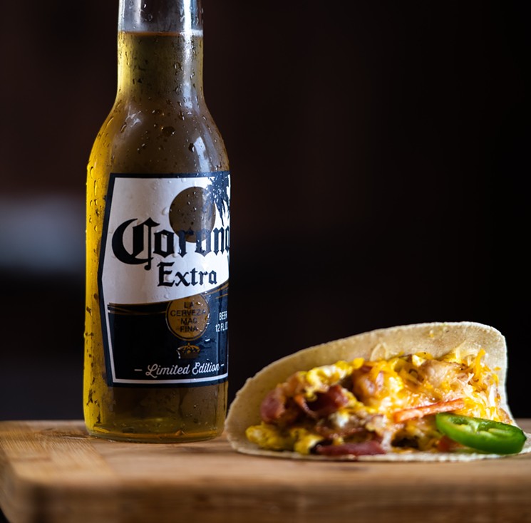 A hot taco and a cold beer is what you need right now. - PHOTO BY SHANE DANTE