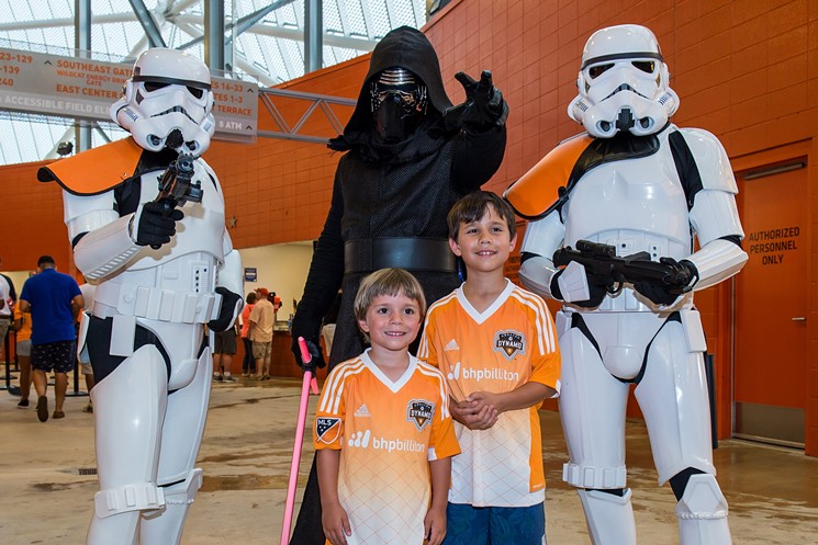 Enjoy photo opps with characters from a galaxy far, far away. - PHOTO BY TRASK SMITH/HOUSTON DYNAMO