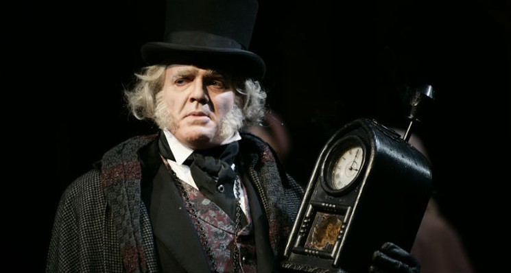 James Black as Scrooge in A Christmas Carol with Alley Theatre. - PHOTO BY LYNN LANE