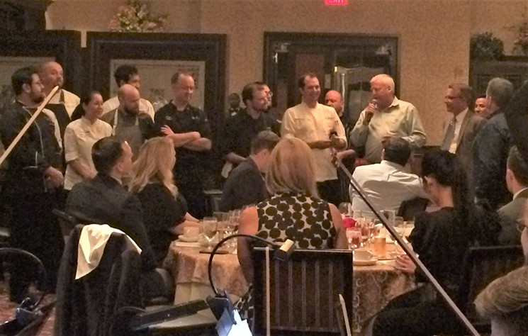 The chefs receive well-deserved applause. - PHOTO BY LORRETTA RUGGIERO