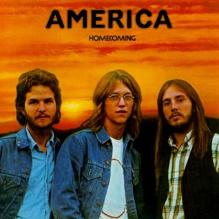 America's second album from 1972: Dan Peek, Gerry Beckley, and Dewey Bunnell. - WARNER BROTHERS RECORD COVER