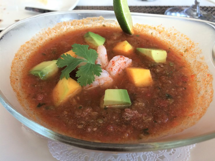 The gazpacho is a bowl of healthy goodness. - PHOTO BY LORRETTA RUGGIERO